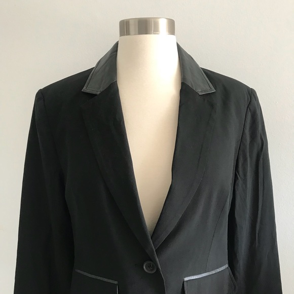 Elizabeth and James Blazer Leather Patched Sz 10 - Picture 3 of 7